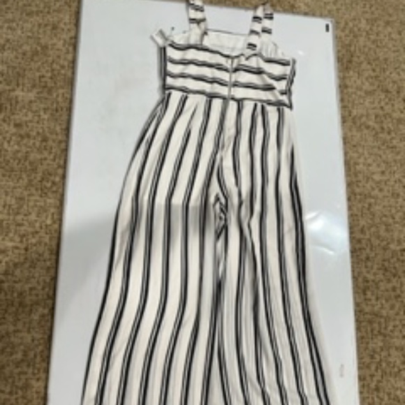 Soulmates Jumpsuit - Size L - Black and White Striped - Picture 5 of 5